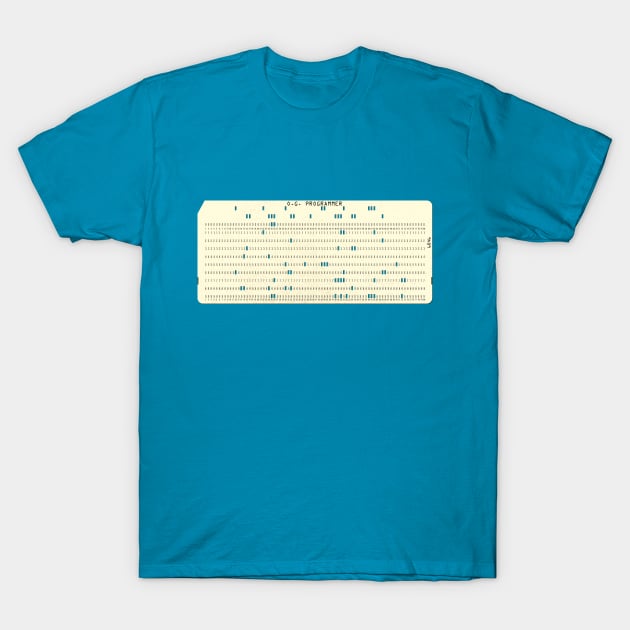 Computer Punch Card (horizontal) T-Shirt by GloopTrekker